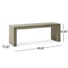 48" Farmhouse Dining Bench with Durable Acacia Wood Frame and Clean Square Legs for Entryway or Dining Room -3irtyhousy - 4 of 4