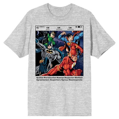 Justice League Social Media Photo Men's Athletic Heather T-shirt