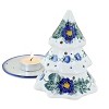 Blue Rose Polish Pottery 44A WR Unikat Christmas Tree Luminary - 2 of 2