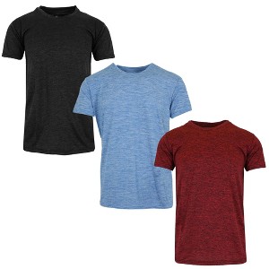 Galaxy Kick Start Men's Short Sleeve Moisture-Wicking Quick Dry Performance Crew Neck Tee-3 Pack - 1 of 1