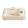 JONATHAN Y Felix Modern Wall Mounted Rectangular Ceramic Mini Sink - 3 of 4