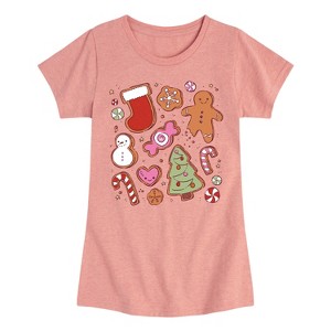 Girls' - Instant Message - Kawaii Christmas Treats Toddler And Youth Girls Fitted Short Sleeve Graphic T-Shirt Fitted Short Sleeve Graphic T-Shirt - 1 of 4
