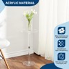 Acrylic Drink Table, 10" L x 10" W x 21.3" H Acrylic Side Table, Small Round Side Desk for Living Room, Clear - 3 of 4