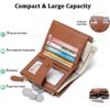 FATMOON Slim Bifold Wallet for Women - RFID Blocking with Zipper Coin Pocket & ID Window,Compact & Lightweight Design for Everyday Use,Travel - 2 of 4