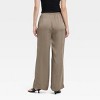 Women's Mid-Rise Straight Leg Crinkle Satin Pull-On Pants - A New Day™ - 2 of 3