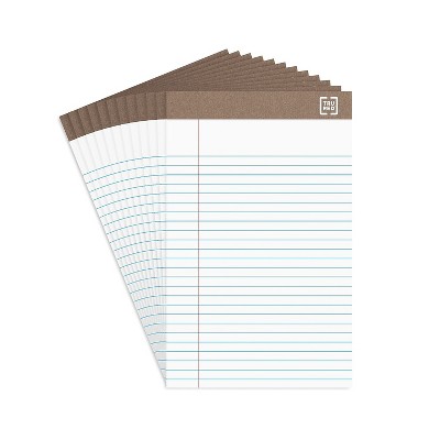 Staples Notepads 5" x 8" Narrow White 50 Sheets/Pad 12 Pads/PK (18592STP) TR58181/18592
