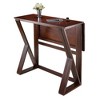 29" 3pc Harrington Set Drop Leaf Dining Table Set with Cushion Seat Wood/Walnut/Black - Winsome - image 4 of 4