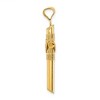 Black Bow Jewelry 14k Yellow Gold Hollow Tube Rope Cross Pendant - 2 of 4