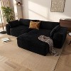 TIRAMISUBEST Cloud Sectional Sofa with L-Shaped Chaise - Modular Deep Seat Couch, Plush Upholstered Living Room Furniture in Black Corduroy - 4 of 4