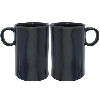 American Atelier Stoneware Loop Handle Mugs, Set of 2, Cup For Coffee, Tea, Latte, And Hot Chocolate, Dishwasher And Microwave Safe