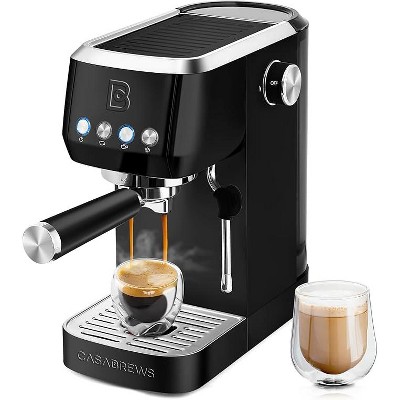 CASABREWS 3700Essential Stainless Steel Compact Espresso Machine: 20-Bar, Milk Frother, Volume Control