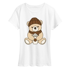 Women's - Instant Message - Coffee Bear Short Sleeve Graphic T-Shirt - 1 of 4
