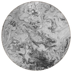Gray Charcoal And Silver Abstract Washable Indoor Outdoor Area Rug - 1 of 4