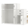 KTMBDW Twin Size Bed with Trundle, Wood Daybed with Storage Drawers and Wardrobe, Twin Trundle Bed for Kids, No Box Spring Needed - 4 of 4