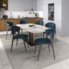 LeisureMod Aspen Modern Dining Chairs, Upholstered Leather Kitchen Room Chairs, with Metal Legs, Stylish and Ergonomic Design - 3 of 4