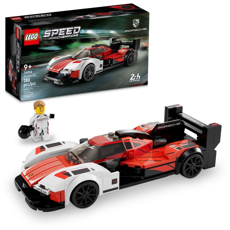 LEGO Speed Champions Porsche 963 Model Race Car Toy 76916, 1 of 8