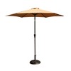 kak 8.8 FT Outdoor Patio Umbrella with Push Button Tilt and Resin Base Market Table Umbrella with Crank Lift for Pool Deck Garden - 2 of 4