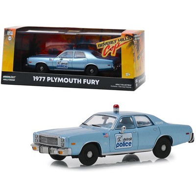 1977 Plymouth Fury Blue "Detroit Police" "Beverly Hills Cop" (1984) Movie 1/43 Diecast Model Car by Greenlight