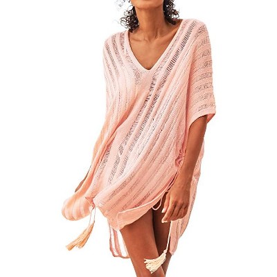 Women's Pink Crochet Tassels Cover Up - Cupshe - One Size Fits Most, Pink