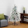 Nearly Natural 5-ft Flocked Pre-Lit Fiber Optic Artificial Pinecone and Berries Christmas Tree with 50 Colorful Bubble-Gum LED Lights - 4 of 4