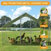 Large Chicken Coop - Metal Chicken Coop Runs for Yard with Waterproof Cover & Double Door, Walk-in Poultry Cage Chickens Pen - 4 of 4