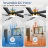 Airsurfer 60" Electroplated Ceiling Fan with LED Light & Remote, 5 ABS Blades, Quiet DC Motor for Indoor Living Room or Bedroom - 4 of 4