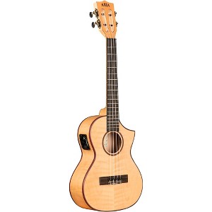 Kala Solid Flame Maple Series Tenor Acoustic-Electric Ukulele Natural - 1 of 4