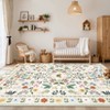 Indoor Farmhouse Bedroom Living Room Rugs, Washable Floral Print Non Slip Dining Room Carpet, Low Pile Accent Rugs - 3 of 4