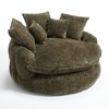 Aukfa 55" Oversized Round Chaise Lounge Chair, Modern Circle/Cloud Sofa Bed, Bean Bag Chair For Living Room - 3 of 4