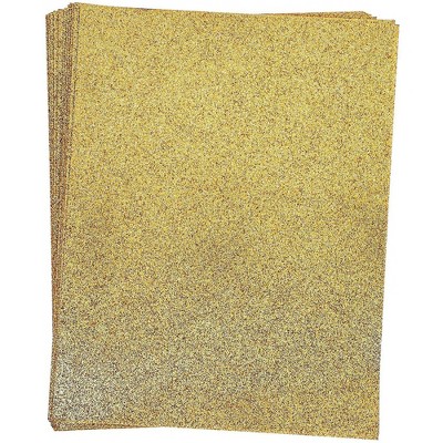 Paper Junkie 24 Sheet Gold Glitter Cardstock Craft Paper for Card Making, Single Sided 8.5" x 11"