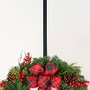 Haute Décor 18" Dual Hook Christmas Wreath Hanger Matte Black: Weather-Resistant, Indoor/Outdoor Use, Holds 20lbs - 2 of 3