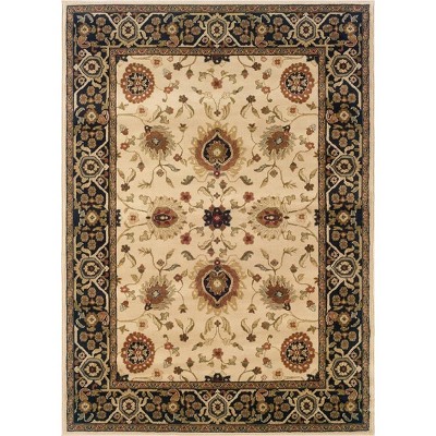 Oriental Weavers Hudson 1338C Beige/ Black Indoor Area Rug - 3'10" x 5'5"