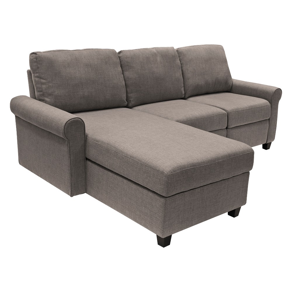 Photos - Sofa Serta Copenhagen Reclining Sectional with Left Storage Chaise Gray  