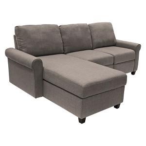 Copenhagen Reclining Sectional with Left Storage Chaise Gray - Serta