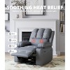 22" Oversized Recliner Chairs with Heat and Massage - Lazy Sofa for Adults- Manual Chair Recliner with Cup Holder - 3 of 4