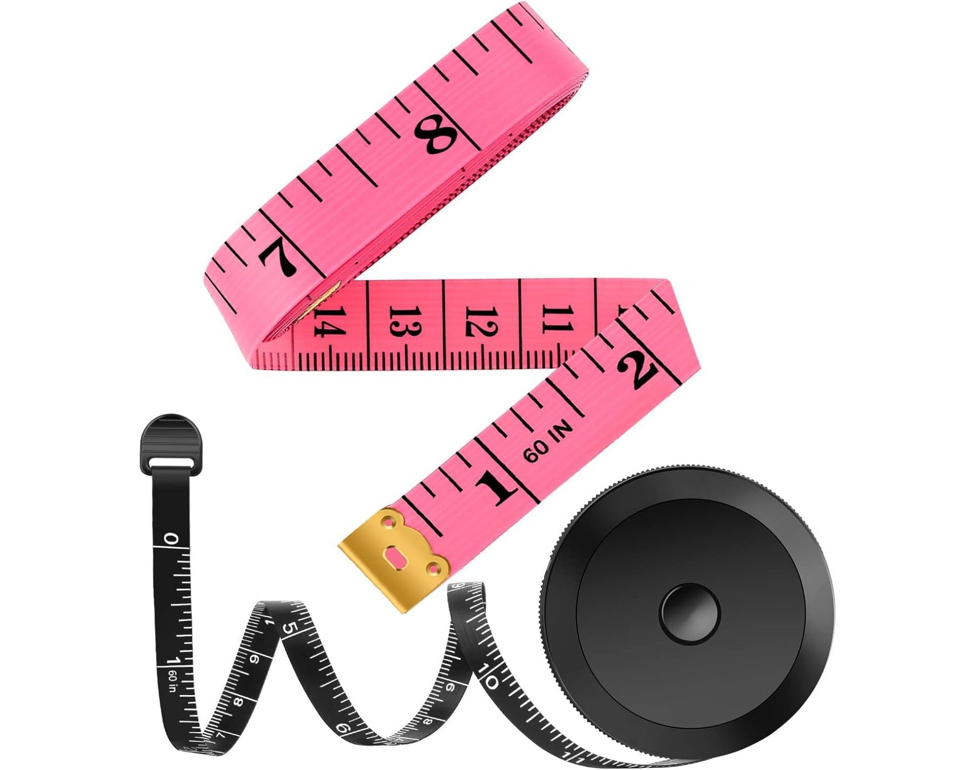 2 Pack Tape Measure Measuring Tape for Body Fabric Sewing Tailor Cloth Knitting Vinyl Home