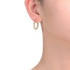 Guili Signature Glow 14K Gold Plated Open Hoop Earrings, a Classic Statement of Effortless Elegance to Enhance Any Chic and Modern Fashion Look - 3 of 3
