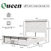 AMERLIFE Farmhouse Size Bed Frame with Sliding Barn Door Storage - 3 of 4