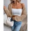Women's Lightweight Shrug Sweater for Dresses & Tops Long Sleeve Open Front Knit Crop Bolero Cardigan - 2 of 4