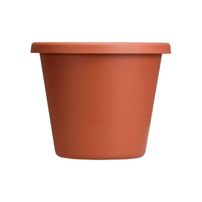 The HC Companies 12 Inch Classic Durable Plastic Flower Pot Container Garden Planter with Molded Rim and Drainage Holes, Terra Cotta (6 Pack), 2 of 7