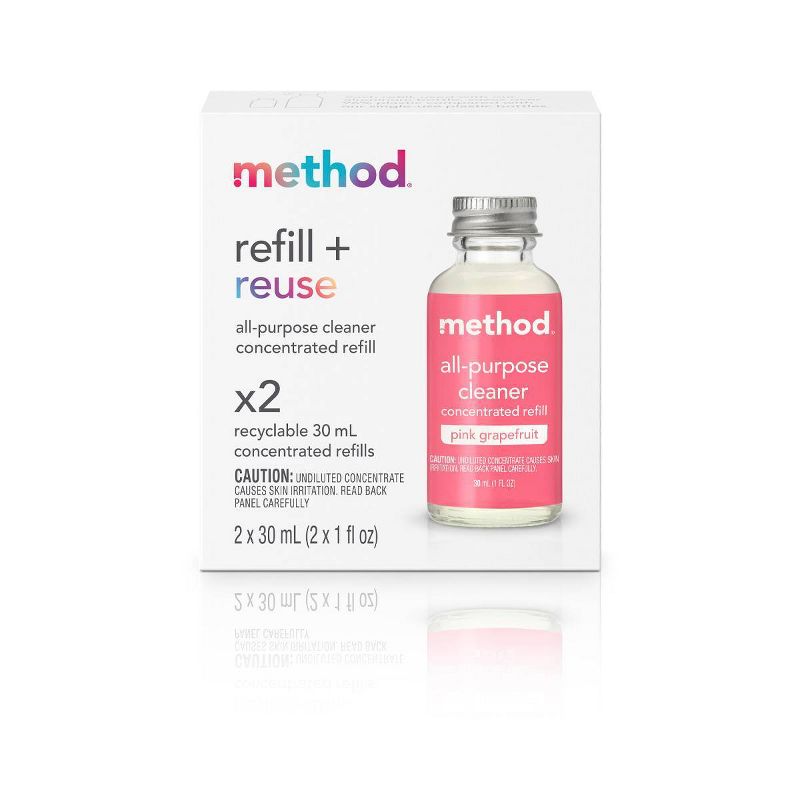 Method Pink Grapefruit All Purpose Cleaner Concentrate Refill Kit - 2 fl oz/2ct, 1 of 5
