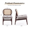 Kumasinova Mid-Century Modern Rattan Accent Chair,Upholstered Armchair with Rattan Back & Wood Frame,Reading Chair for Living Room,Bedroom - 2 of 4