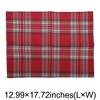 Unique Bargains Christmas Place Mats Square Plaid Linen 13"x17.7" 2 Pcs - 3 of 4