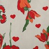 16"x16" Valentine's Day Love in The Garden Square Throw Pillow Oatmeal - e by design: Floral Accent, Indoor Decor - 2 of 4