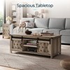 Coffee Table with Storage & Sliding Barn Doors,Farmhouse Coffee Tables for Living Room - 4 of 4