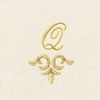 Linum Home Textiles 100% Turkish Cotton MONICA Gold Thread 2PC Embellished Washcloth Set - 3 of 3