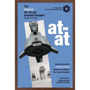 Trends International Star Wars: Moving At Lightspeed - AT-AT Framed Wall Poster Prints - 1 of 4