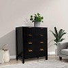 Jojoka Dresser, Chest of Drawers, 4 Drawer Dresser, Waveform Fluted Panel Wood Dresser - 2 of 4