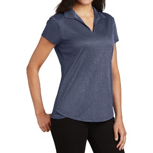 Mafoose Ladies Short Sleeve Trace Heather Performance Classic Polo T-Shirt - 1 of 4