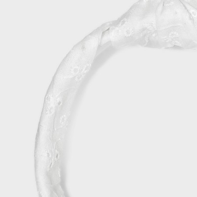 Eyelet Top Knot Headband - Universal Thread&#8482; White